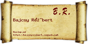 Bajcsy Róbert névjegykártya